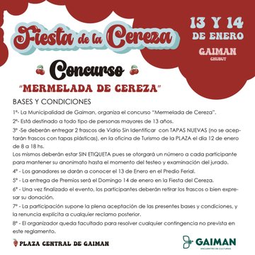 Comienza la primera edición de la Fiesta de la Cereza en Gaiman                         