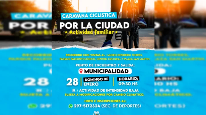 La Municipalidad de Sarmiento organiza una caravana cicl stica por