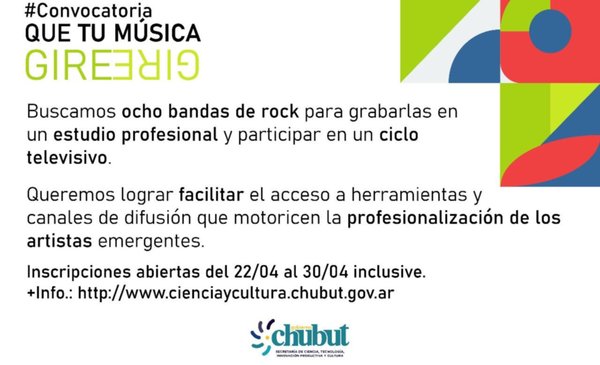 Province launches the call “Que Tu Música Gire”