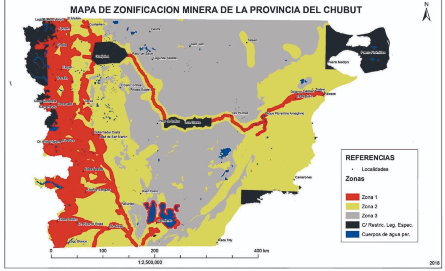 La zona para habilitar la minería según el borrador del Gobierno ...