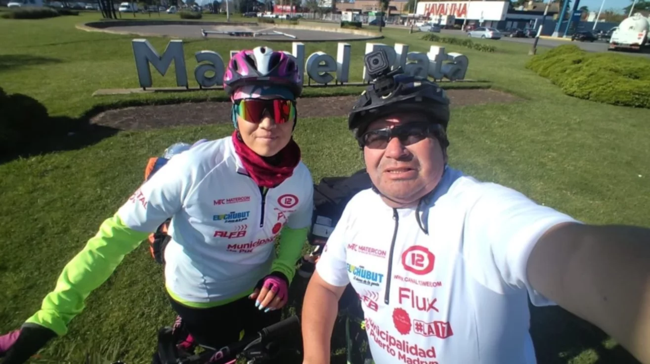 Madrynenses que buscan unir Mar del Plata con Madryn en bici est n